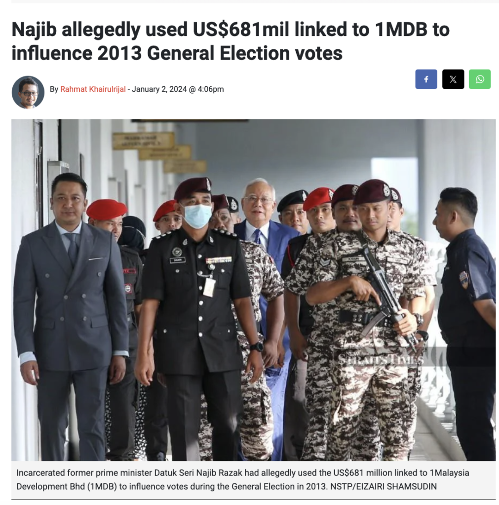 One of the Reports Which Shafee Abdullah Said His Client Najib Razak Has Taken Exception To.