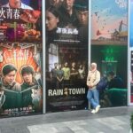 Tunku Mona with a Poster of Rain Town Among the Movies Being Featured at the Film Festival in Xiamen, China