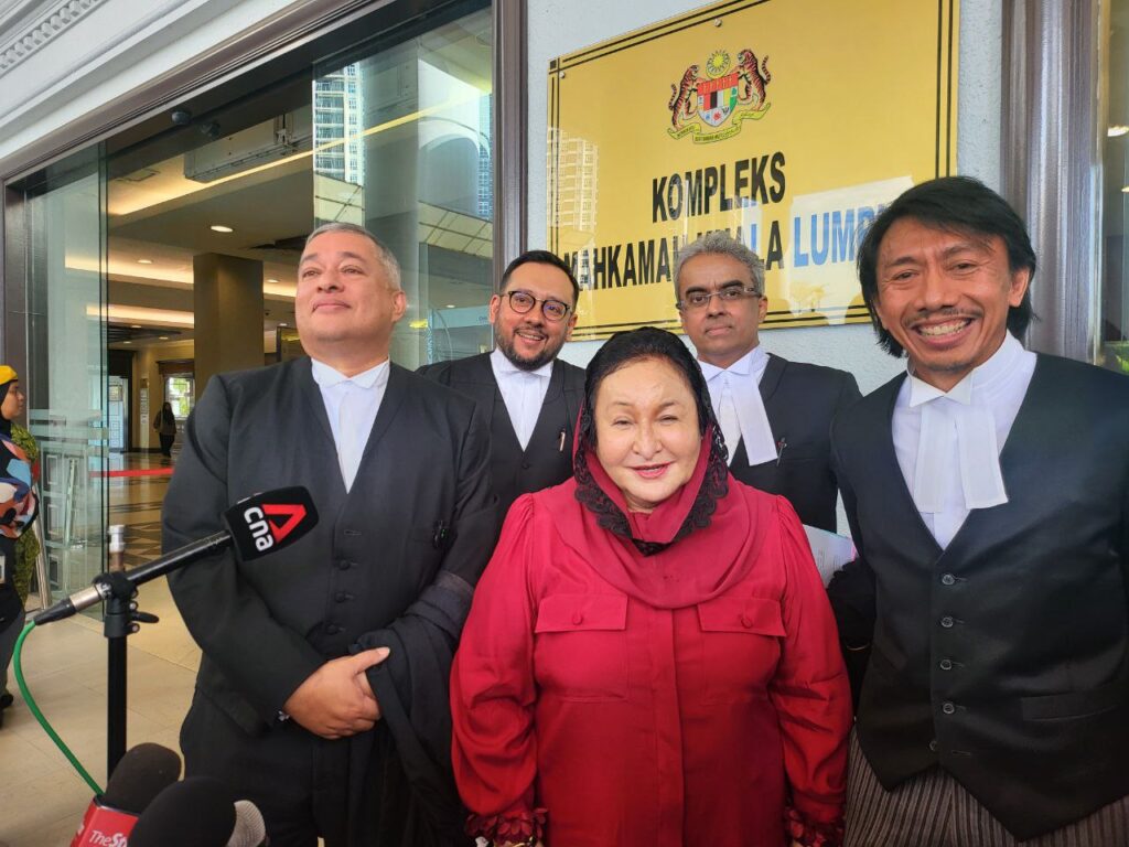 As one of Rosmah Mansor's defence lawyers, Amer Hamzah (extreme right) witnessed firsthand the complexities of her case and the implications of the court's decision on public perception and legal standards