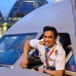 Senior First Officer, Saiful Bahari Pictured Inside the A320 Aircraft
