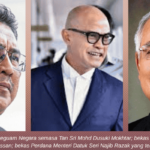 Watak Utama Dalam Pertikaian Adendum Diraja. Dari Kiri Ke Kanan: Peguam Negara Semasa Tan Sri Mohd Dusuki Mokhtar; Bekas Ag Yang Dituduh Menyembunyikan Adendum Diraja Tan Sri Ahmad Terrirudin Mohd Salleh; Peguam Kanan Persekutuan Shamsul Bolhassan; Bekas Perdana Menteri Datuk Seri Najib Razak Yang Teraniaya; Dan Peguam Bela Beliau Tan Sri Shafee Abdullah.