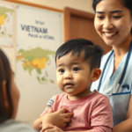 a Child Receives Care at a Clinic in Vietnam, As the Country Rolls out Its First Hfmd Vaccine to Protect Against Severe Infections.