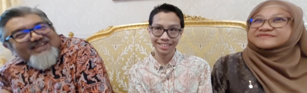 Muhammad Izz Imil with His Parents. Behind the Headlines and Academic Milestones Lies a Family Journey Marked by Perseverance, Sacrifice and a Determination to Ensure a Gifted Child Was Given the Opportunity to Thrive. It Was Good That Permata Pintar Helped Them from the Beginning