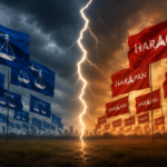 Once Partners in Government, Barisan Nasional and Pakatan Harapan Now Find Themselves on Opposing Sides in Negeri Sembilan, As the 1 August State Election Tests Not Only Who Will Govern the State, but the Future Shape of Political Alliances in Putrajaya. Ai-generated Image.