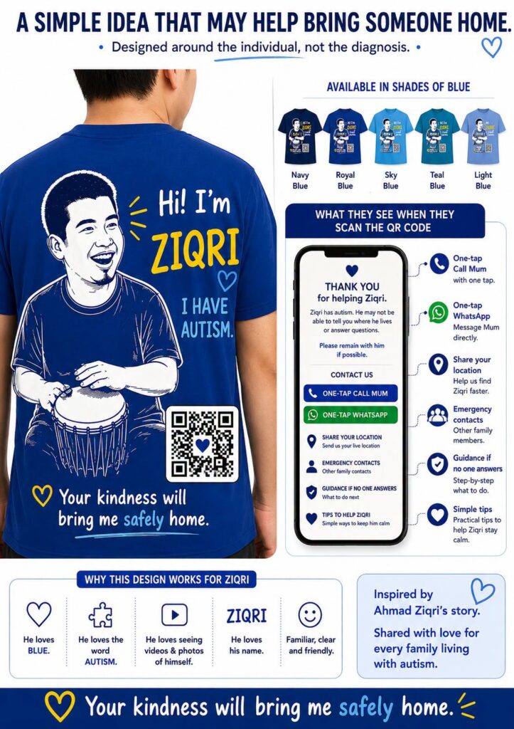 Ziqri Tshirt | Nmh Bagaimana Jika Kita Tidak Hanya Meminta Individu Autistik Menyesuaikan Diri Dengan Dunia, Tetapi Kita Pula Menyesuaikan Penyelesaian Dengan Keperluan Mereka?
