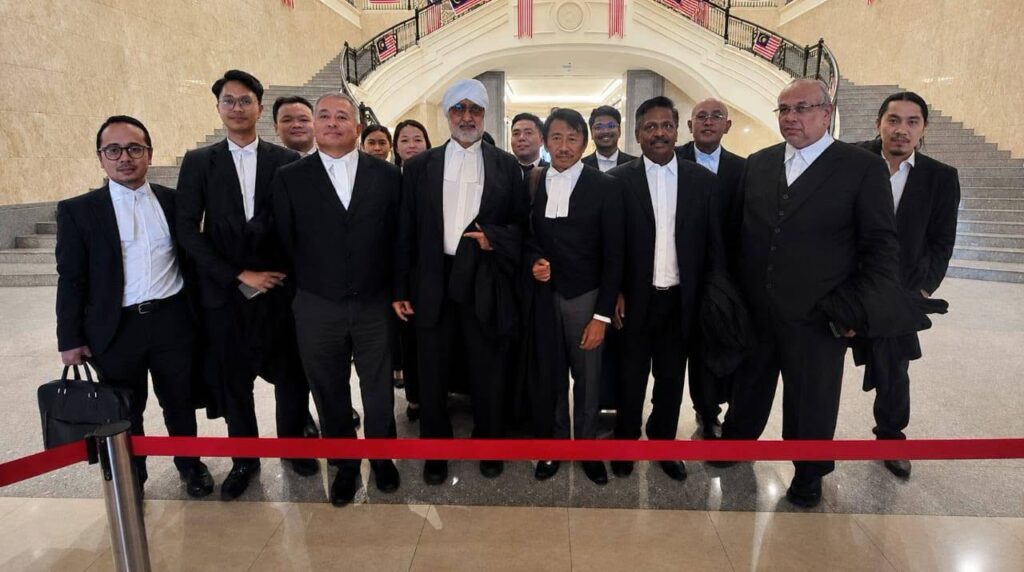 Members of Datin Seri Rosmah Mansor’s Legal Team Posing for a Group Photograph Inside the Court of Appeal in Putrajaya After the Court Allowed Fresh Evidence to Be Adduced in Her Solar Hybrid Project Appeal.